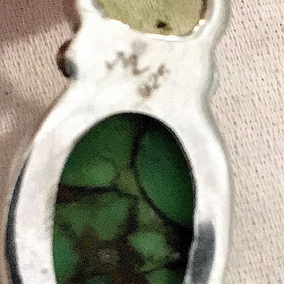 Mohave Lime Green Copper Infused Turquoise Peridot Sterling Silver Drop Earrings - Picture 4 of 16